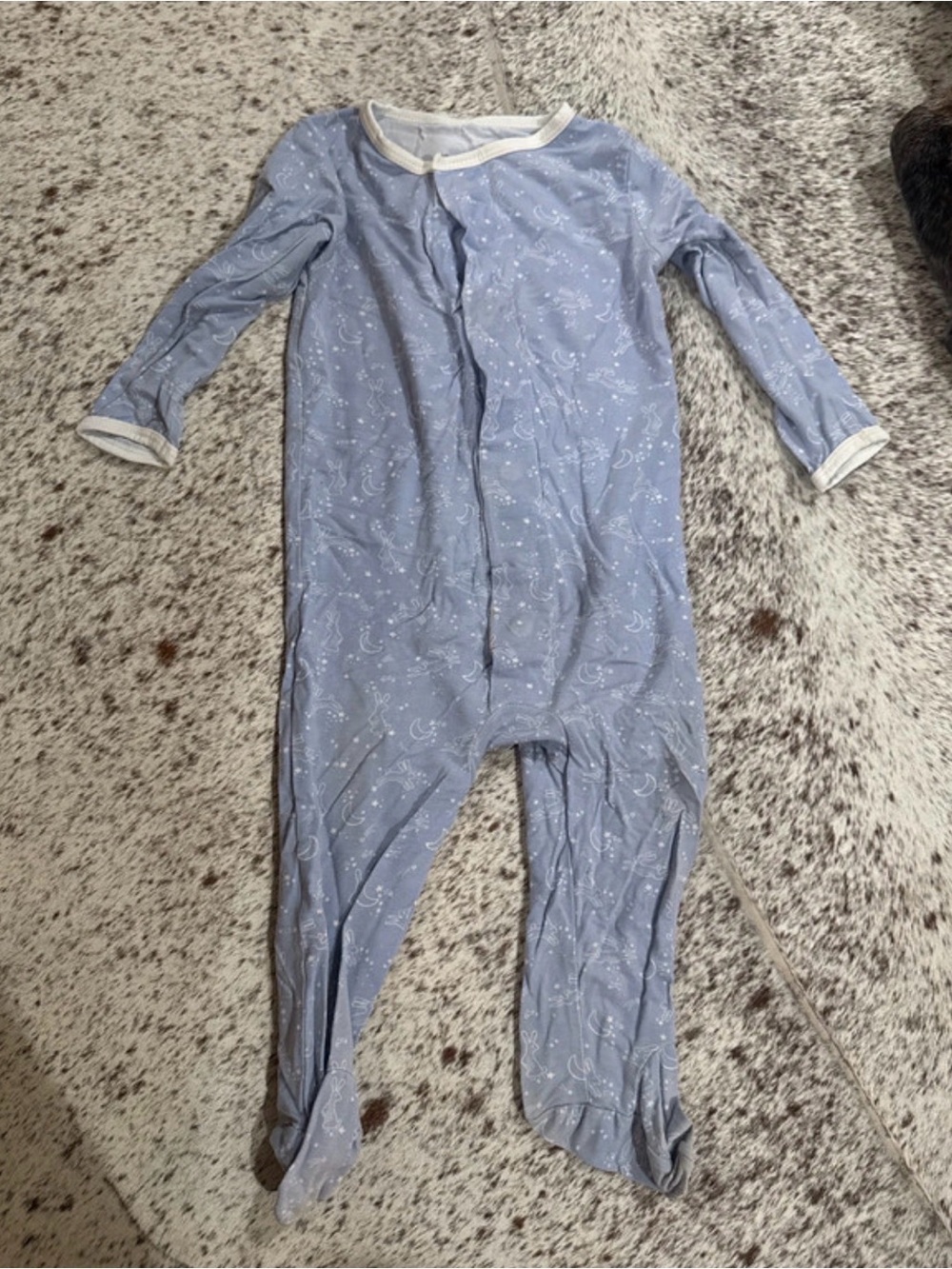 Magnetic Me Light Blue Cloud & Moon Footed One-Piece